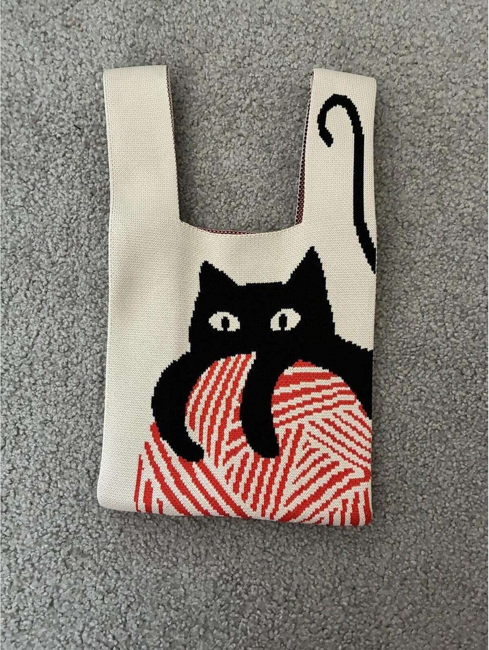 Black cat handbag